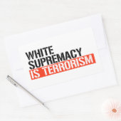 Witte overheersing is terrorisme rechthoekige sticker (Envelop)
