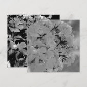 Witte Overhuifde Bloemenuitnodiging Menu (Voorkant / Achterkant)