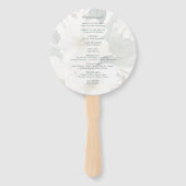 Witte overlay | Bloemen Waterverf bruiloft Handwaaier (Achterkant)