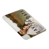 Witte Overlay Foto Save the Date Wedding Magneet (Rechterzijde)