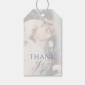 witte overlay | Paar foto bruiloft dank u Cadeaulabel (Voorkant)