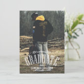 Witte Overlay Typografie Verticale Foto Afstudeerf Kaart (Staand voorkant)