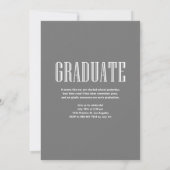 Witte Overlay Typografie Verticale Foto Afstudeerf Kaart (Achterkant)