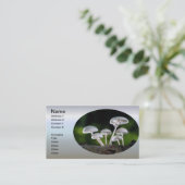 Witte Oyster Autumn paddenstoelen Visitekaartje (Staand voorkant)