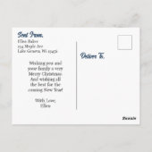 witte paard Boerderij gepersonaliseerde kerst Briefkaart (Achterkant)