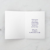  witte paard Boerderij gepersonaliseerde kerst Kaart (Binnen)