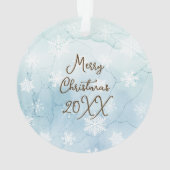  Witte Paard Boerderij Kerstfeest Gepersonaliseerd Ornament (achterkant)