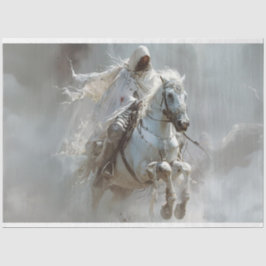 Witte Paard Eerste Vier Ruiter van Apocalypse Tissuepapier