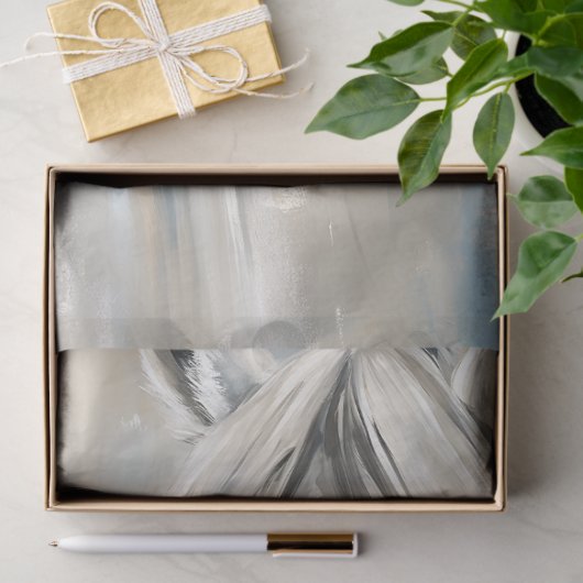 Witte Paard en Klein Meisje Decoupage Tissuepapier (Geschenk)