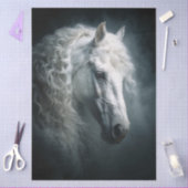 Witte Paard Fantasiepaard Decoupage Tissuepapier (Craft)