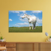 Witte Paard Fotografie Canvas (Insitu (Woonkamer))