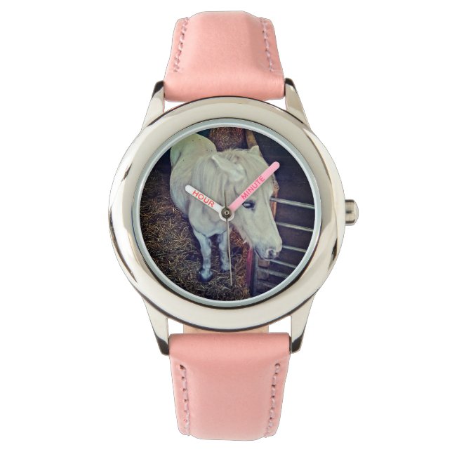 Witte paard horloge (Voorkant)
