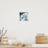 Witte Paard Houd of ontwerp je eigen Poster (Keuken)