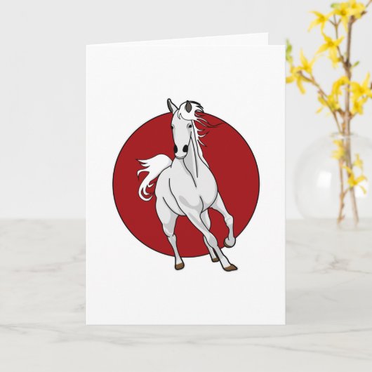 Witte Paard Kaart (Gele Bloem)