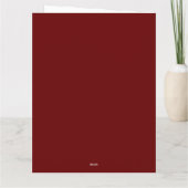 Witte Paard met Alpine House Christmas Kaart (Achterkant)