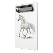 Witte Paard Mini Klembord (Angled2)
