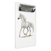Witte Paard Mini Klembord (Schuin)