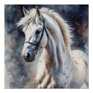 Witte Paard nr. 12 Perfect Poster