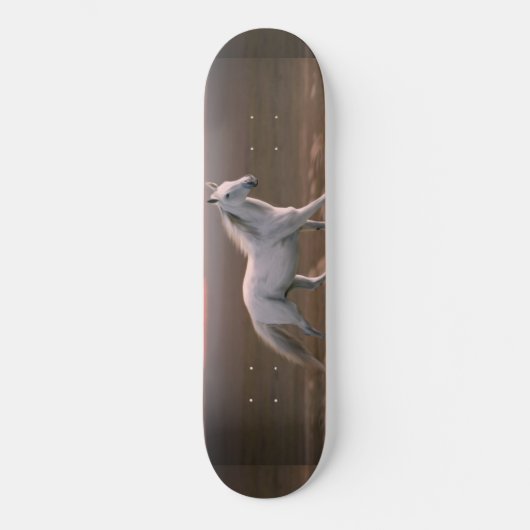 Witte paard persoonlijk skateboard (Voorkant)