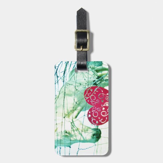 Witte Paard Rode Hart Valentijn Bagagelabel (Voorkant verticaal)