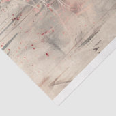 Witte Paard Rode Splatter Olie Art Decoupage Tissuepapier (Detail)