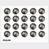 Witte Paard Sticker (Vel)