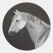 Witte Paard Sticker (Voorkant)