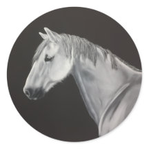 Witte Paard Sticker