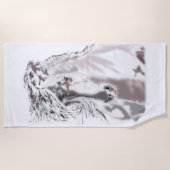Witte Paard Strandlaken (Voorkant)