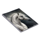 Witte paard stromende manen notitieboek (Rechterzijde)