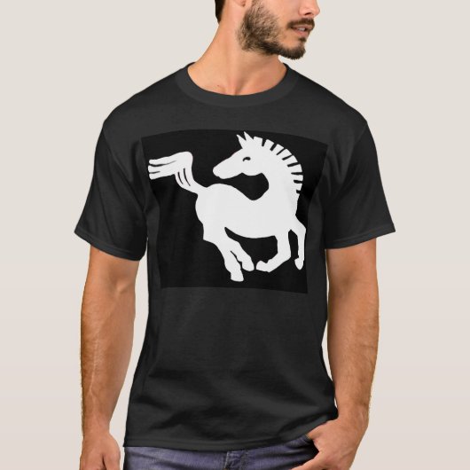 Witte paard t-shirt (Voorkant)