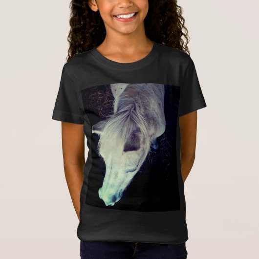 Witte paard t-shirt (Voorkant)