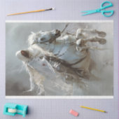 Witte Paard van Apocalypse Decoupage Tissuepapier (Craft)