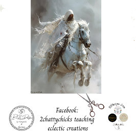 Witte Paard van Apocalypse Decoupage Tissuepapier