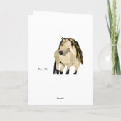 Witte Paard Verjaardag Kaart (Achterkant)