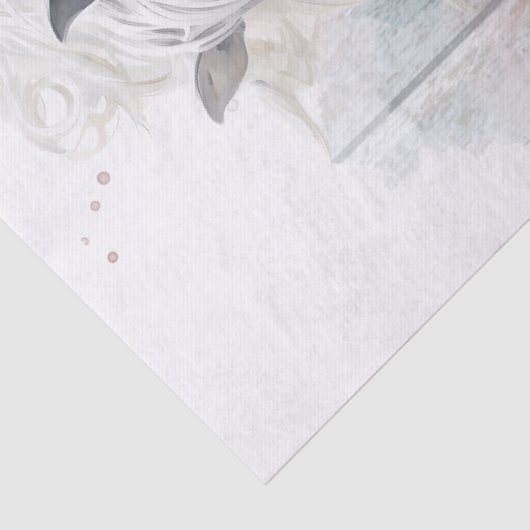 Witte Paard Waterverf Decoupage Tissuepapier (Detail)