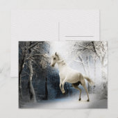 Witte Paard Winterbos Postcrossing Briefkaart (Voorkant / Achterkant)
