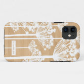Witte Paardebloemen op Hout Patroon iPhone 5s Case (Achterkant (horizontaal))