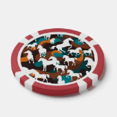 Witte Paarden Abstract Poker Chips (Enkel)