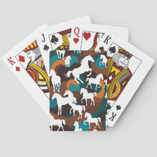 Witte Paarden Abstract Pokerkaarten