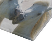 Witte paarden beste vrienden snijplank (Hoek)