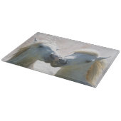 Witte paarden beste vrienden snijplank (Hoek)