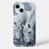 Witte paarden Case-Mate iPhone case (Achterkant)