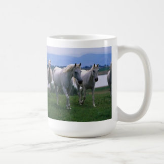 Witte paarden Coffee-Mok Koffiemok