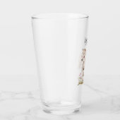 Witte paarden en bloemen glas (Rechts)
