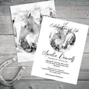 Witte Paarden Herdenkingskaart Kaart
