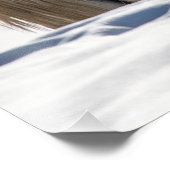 Witte paarden in sneeuw foto afdruk (Hoek)