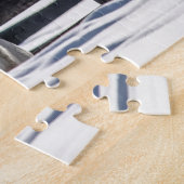 Witte paarden in sneeuw legpuzzel (Zijkant)