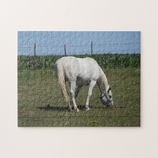  witte paarden legpuzzel (Horizontaal)