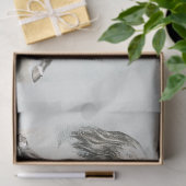 Witte paarden lopen tissuepapier (Geschenk)